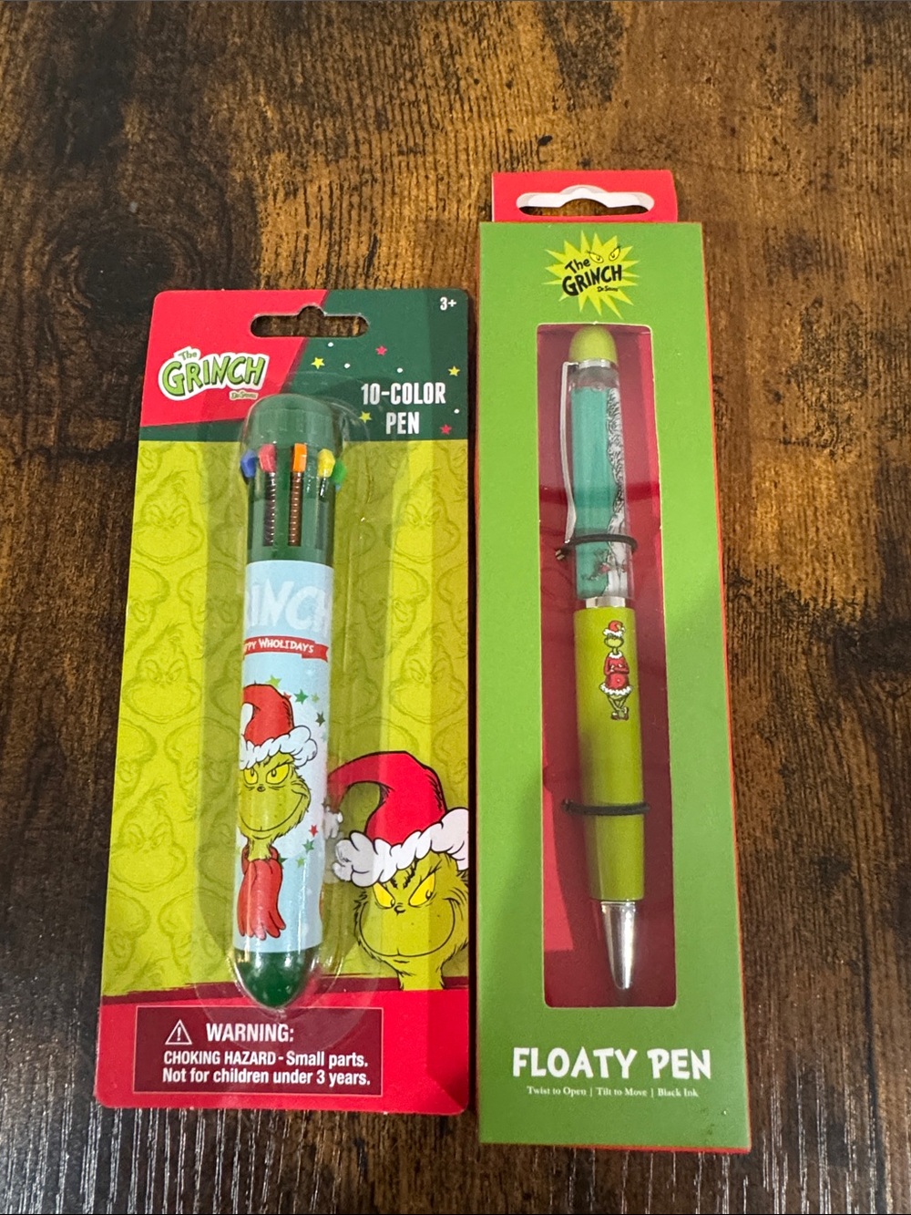 Dr. Seuss The Grinch Floaty Pen Set - Red & White